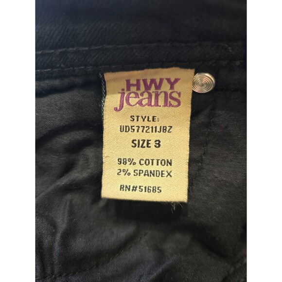 HWY Jeans Black Cutoff Denim Mini Shorts Women Size 3 - Picture 6 of 7